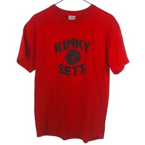 5for$25 Kinky Sets Volleyball Men's Medium Red Sports Short Sleeve t shirt
